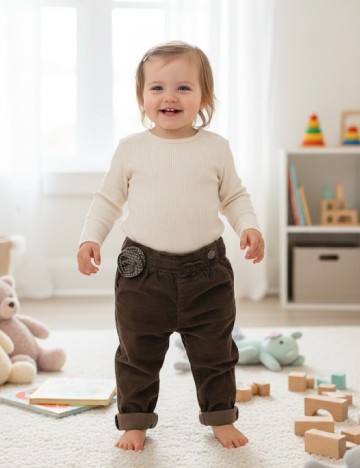 Pantaloni Zara, maro