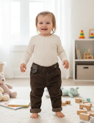 Pantaloni Zara, maro