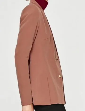 Sacou Zara, roz pudra inchis