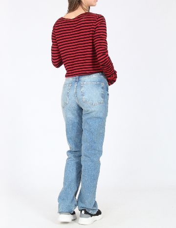 Top Zara, rosu/negru