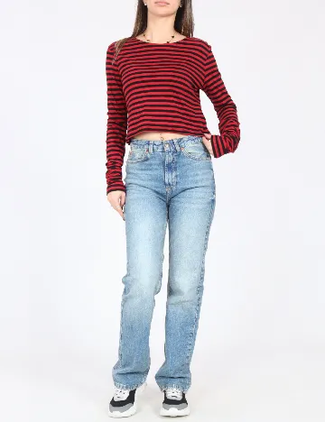 Top Zara, rosu/negru