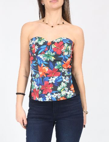 Top Pull&Bear, floral print