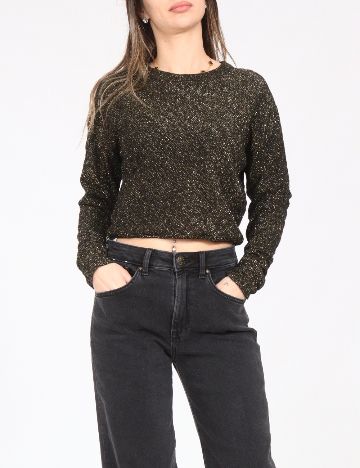 Bluza Zara, negru/auriu