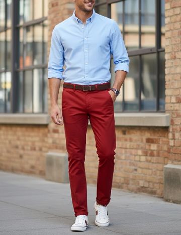 Pantaloni Zara, rosu