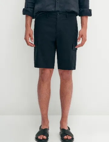 Pantaloni scurti Massimo Dutti, negru