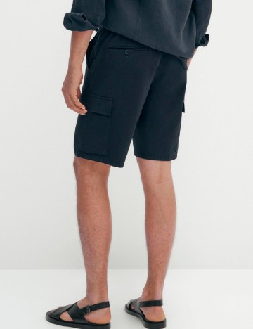 Pantaloni scurti Massimo Dutti, negru