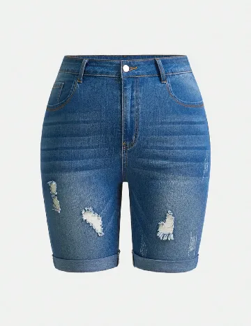 Pantaloni scurti SHEIN CURVE, albastru