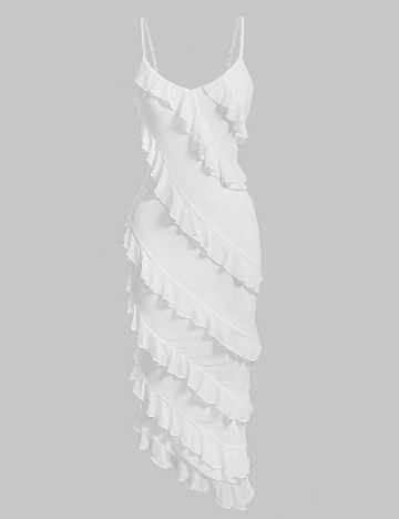 Rochie medie SHEIN, alb