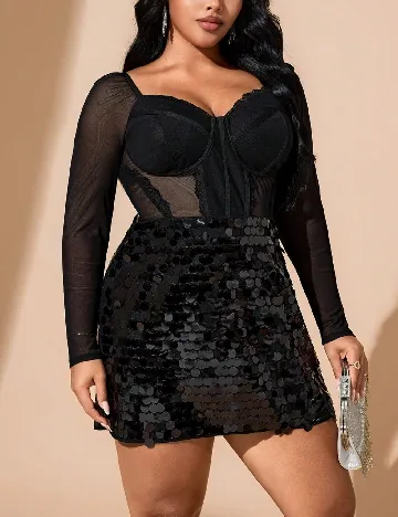 Rochie scurta SHEIN CURVE, negru