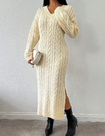 Rochie medie SHEIN, crem