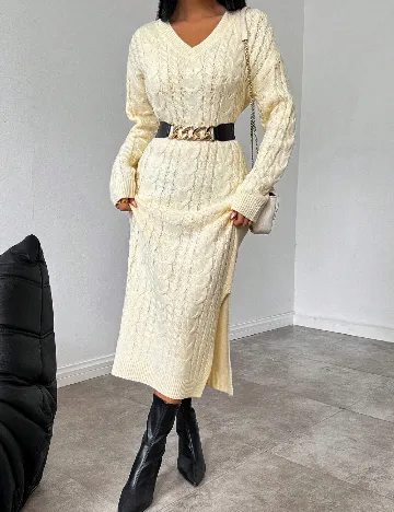 Rochie medie SHEIN, crem