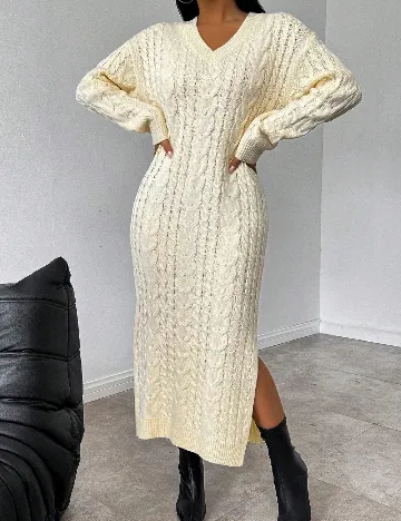 Rochie medie SHEIN, crem