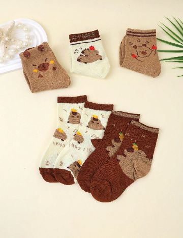 Set sosete 5 perechi Shein Kids, mix culori