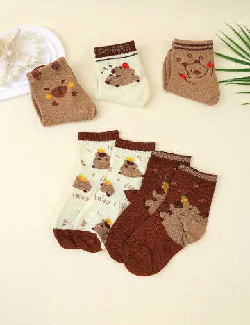 Set sosete 5 perechi Shein Kids, mix culori