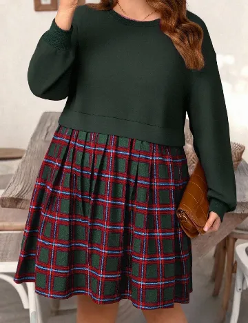 Rochie scurta SHEIN CURVE, verde