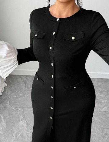 Rochie lunga SHEIN CURVE, negru