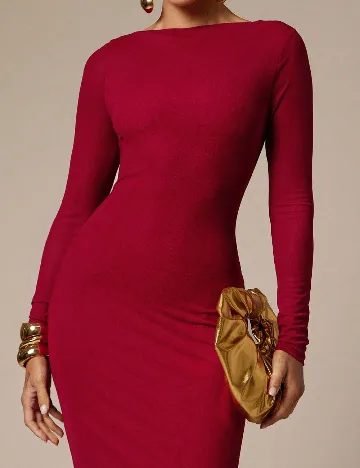 Rochie lunga Silquee, rosu