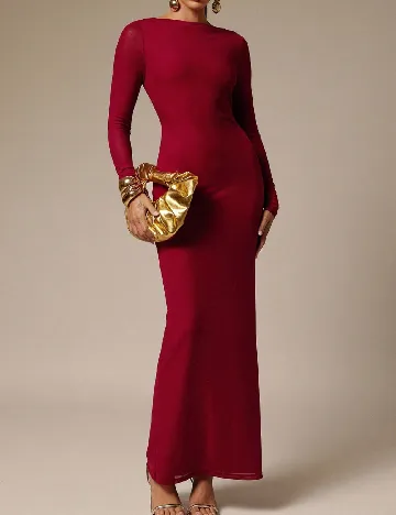 Rochie lunga Silquee, rosu