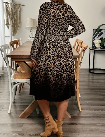 Rochie medie Emery Rose Curve, animal print