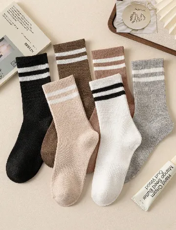 Set sosete 6 perechi SHEIN, mix culori