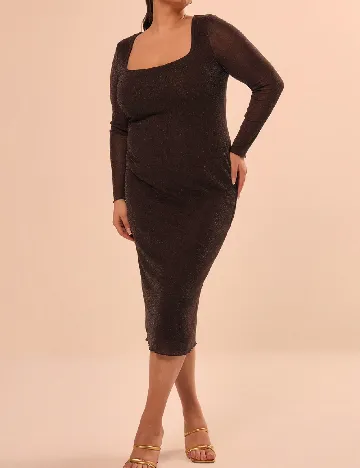 Rochie medie SHEIN CURVE, maro