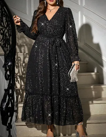 Rochie lunga SHEIN CURVE, negru