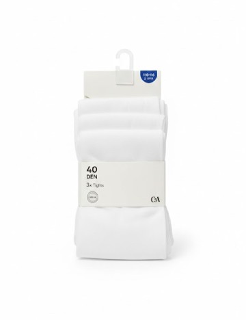 Set ciorapi 3 perechi C&A, alb