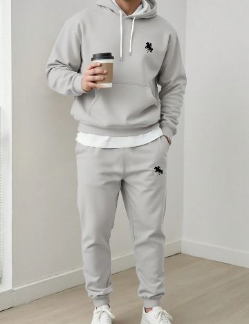 Compleu SHEIN Plus Size Men, gri