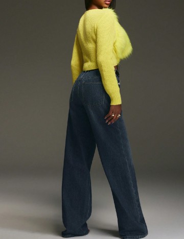 Cardigan SHEIN, galben neon