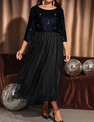 Rochie medie SHEIN CURVE, negru