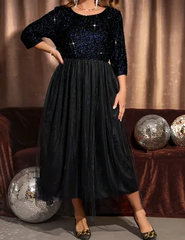 Rochie medie SHEIN CURVE, negru