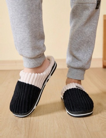 Papuci de Casa SHEIN, negru