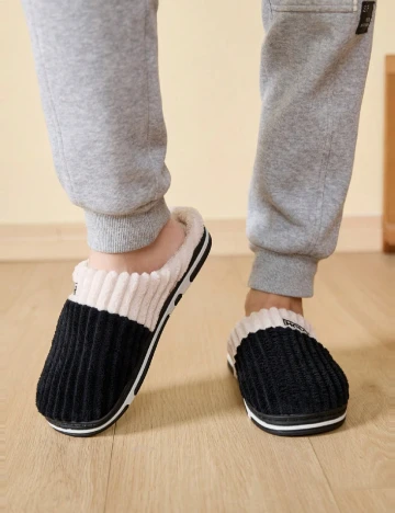 Papuci de Casa SHEIN, negru