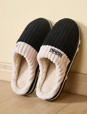 Papuci de Casa SHEIN, negru