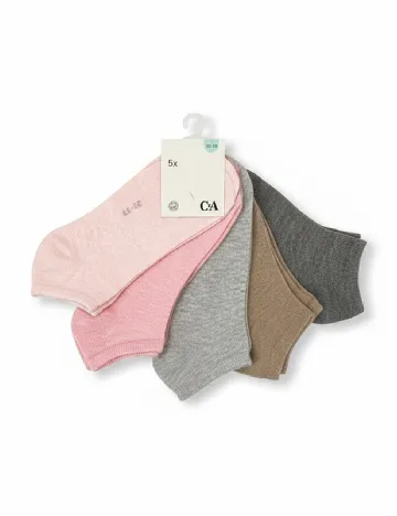 Set sosete 5 perechi C&A, mix culori