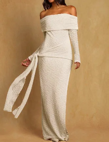 Rochie lunga SHEIN, crem