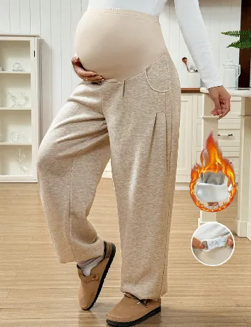 Pantaloni SHEIN Maternity, crem