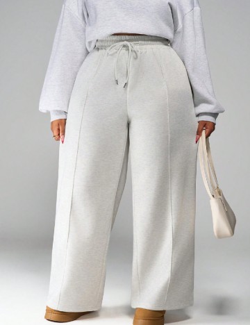 Pantaloni SHEIN CURVE, gri