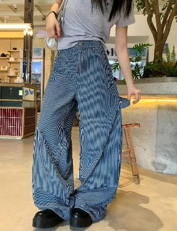 Pantaloni Dazy, albastru