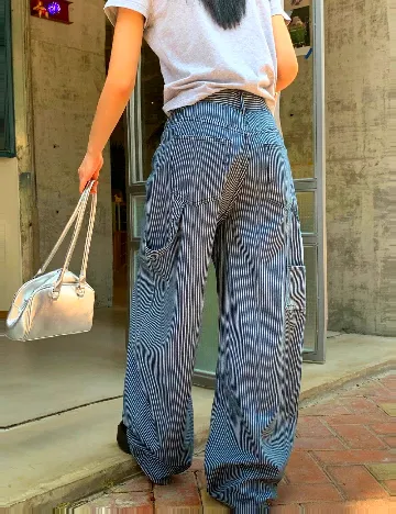 Pantaloni Dazy, albastru