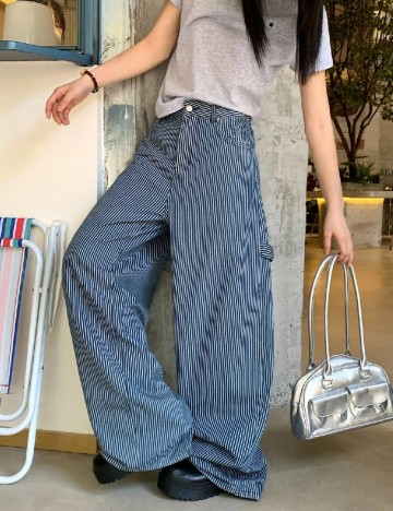 Pantaloni Dazy, albastru