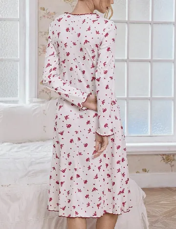 Rochie de noapte SHEIN, alb/roz