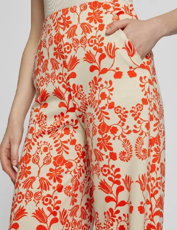 Pantaloni Ichi, portocaliu