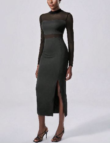 Rochie medie SHEIN, gri inchis