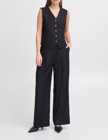 Pantaloni Ichi, negru