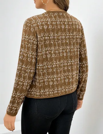 Cardigan SHEIN CURVE, maro