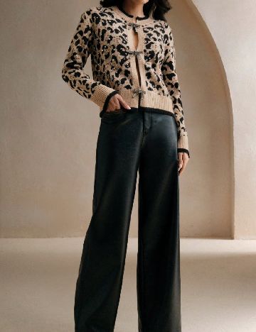 Cardigan Anewsta, animal print