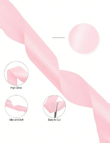 Panglica decorativa SHEIN, roz