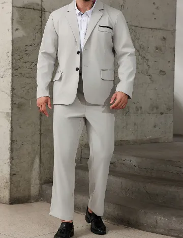 Costum SHEIN Plus Size Men, gri