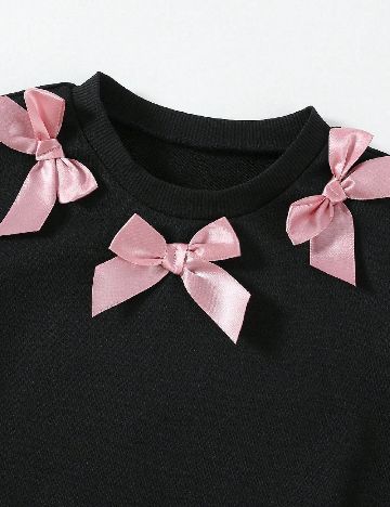 Compleu Shein Kids, roz/negru